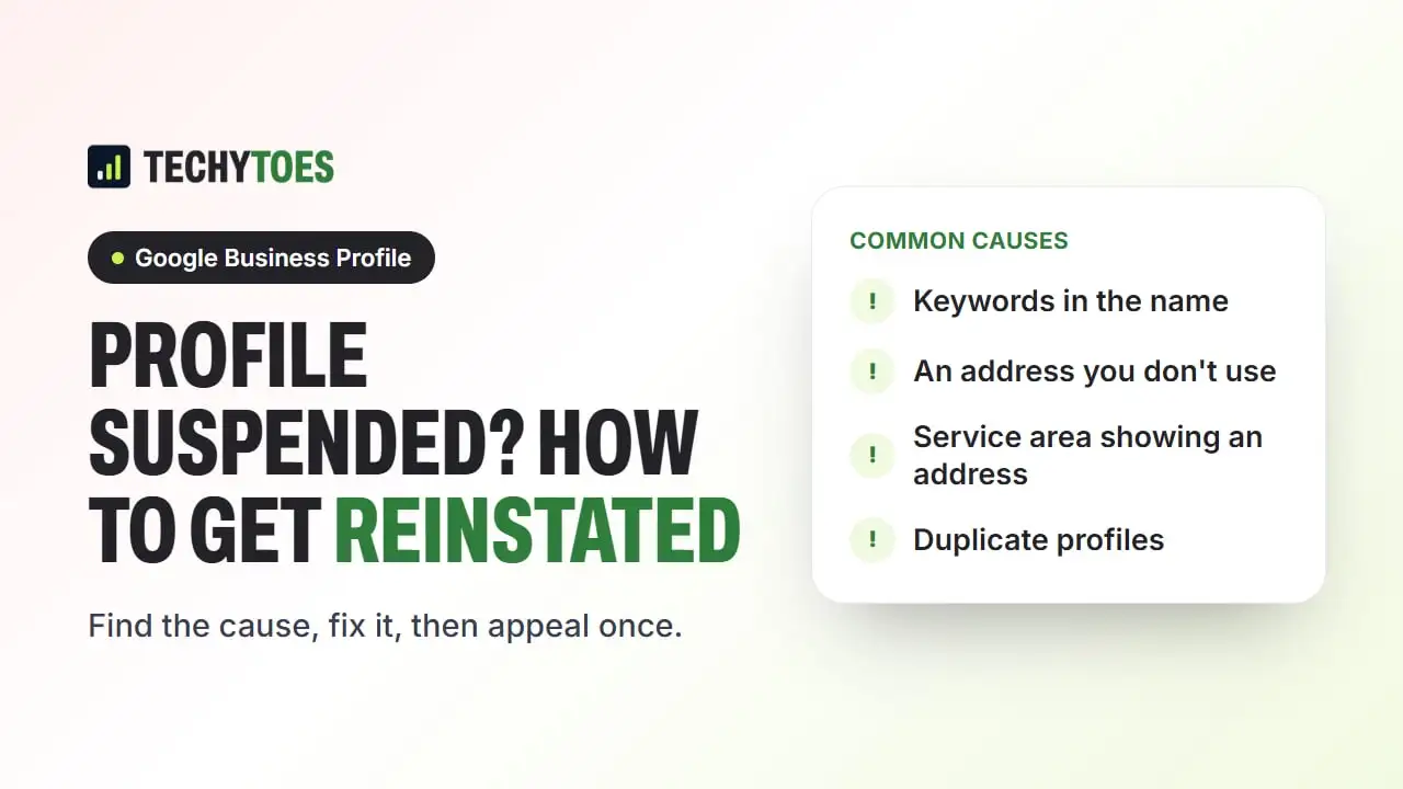 Guide cover: Google Business Profile suspended? Fix the cause, gather evidence, then appeal once